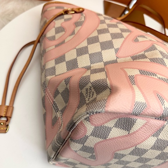 💎✨LIMITED EDITION✨💎 LOUIS VUITTON Neverfull MM Totebag Damier Azur Pink - Picture 7 of 14